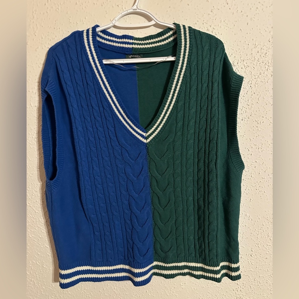 Wild Fable Blue and Green Knit Vest